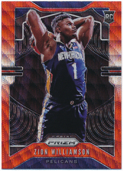 Zion Williamson NBA 2019-20 Panini Prizm RC Rookie Ruby Wave Prizm