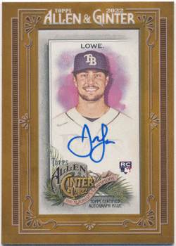 Josh Lowe MLB 2022 Topps Allen & Ginter RC Rookie Framed Signature Auto