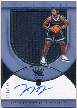 Jaren Jackson Jr. NBA 2018-19 Panini Crown Royale RC Rookie Silhouettes Jersey Auto 018/199