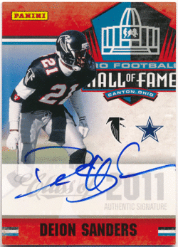 Deion Sanders NFL 2011 Panini Pro Football Hall of Fame Class of 2011 Signature Auto