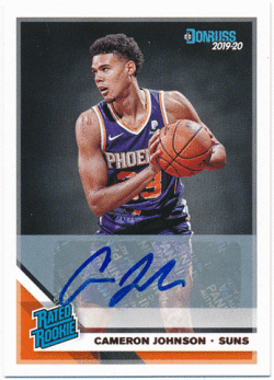 Cameron Johnson NBA 2019-20 Panini Donruss RC Rated Rookie Signature Auto