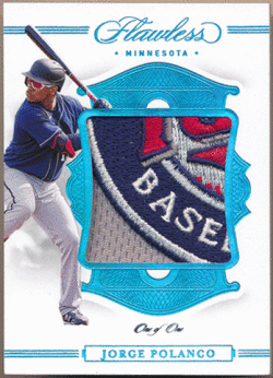 Jorge Polanco MLB 2020 Panini Flawless Platinum Patch 1/1 1of1