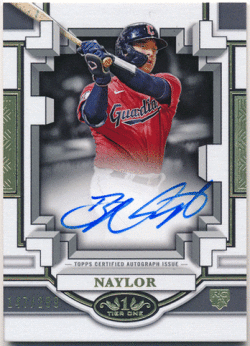 Bo Naylor MLB 2023 Topps Tier One RC Rookie Break Out Signature Auto 147/299