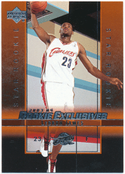 LeBron James NBA 2003-04 Upper Deck UD Rookie Exclusives RC #1 Star Rookie Card