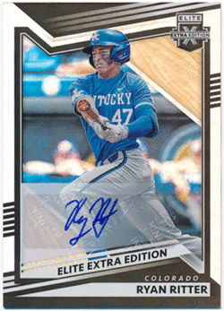Ryan Ritter MLB 2022 Panini Elite Extra Edition Signature Auto
