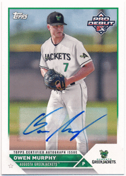 Owen Murphy MLB 2023 Topps Pro Debut Signature Auto