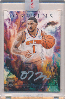 Obi Toppin NBA 2020-21 Panini Origins RC Rookie Origins Autographs Silver Ink Auto 41/99