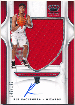 八村塁 NBA 2019-20 Panini Crown Royale RC Rookie Silhouettes Jersey Auto 142/199 Rui Hachimura