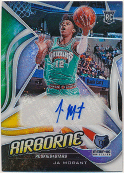 Ja Morant NBA 2019-20 Panini Chronicles Rookies & Stars RC Airborne Silver Prizm Signature Auto