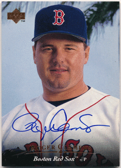 Roger Clemens MLB 1995 Upper Deck Signature Auto COA BAC 57349