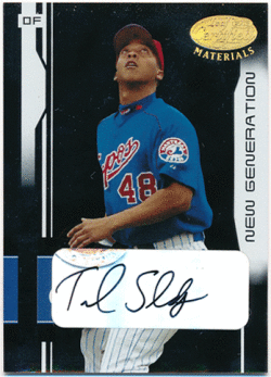 ターメル・スレッジ 2003 Leaf Certified Materials New Generation RC Rookie Signature Auto 351/400 直筆サインカード Terrmel Sledge 元 日本ハム ベイスターズ