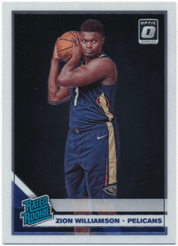 Zion Williamson NBA 2019-20 Panini Donruss Optic RC #158 Rated Rookie Card