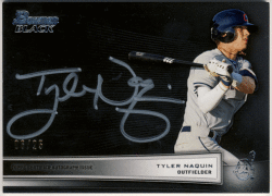Tyler Naquin MLB 2012 Bowman Black Signature Auto 06/25