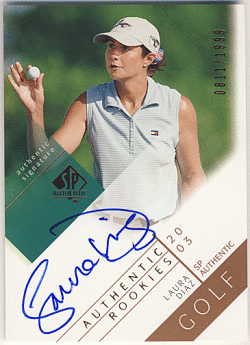Laura Diaz Golf 2003 UD SP Authentic RC Auto 0811/1999