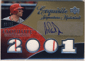 Adam Dunn MLB 2007 UD Exquisite Rookie Signature Materials Auto 80/85