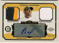 Yoenis Cespedes MLB 2013 Topps Museum Collection Signature Swatches Jersey Patch Auto 02/25