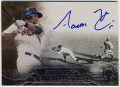 Aaron Hicks MLB 2014 Topps Tribute Traditions Sepia Refractor Signature Auto 10/35