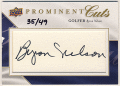 Byron Nelson 2009 UD Prominent Cuts Signature Auto 35/49