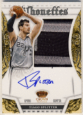 Tiago Splitter NBA 13-14 Panini Preferred Silhoettes Signature Patch Auto 03/25