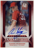 Aaron Slegers 2013 Panini Elite Extra Edition Prospects Signature Auto 018/662