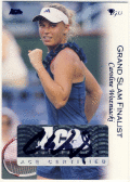 Caroline Wozniacki 2012 Ace Authentic Grand Slam 3 Blue Foil Signature Auto 10 or less