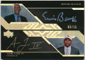 Ernie Banks / Acie Low NBA 07-08 UD Black Dual Signature Auto Gold 03/15