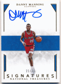 Danny Manning NBA 15-16 Panini National Treasures Signature Auto 21/75
