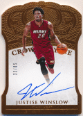 Justise Winslow NBA 15-16 Panini Preferred RC Crown Royale Signature Auto 22/85
