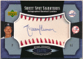 Randy Johnson MLB 2005 UD Sweet Spot Red Stitches Blue Ink Signature Auto 52/75