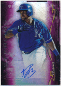 Jorge Bonifacio MLB 2014 Bowman Sterling Purple Refractor Signature Auto 28/99