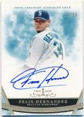 Felix Hernandez MLB 2011 Topps Tier One Top Tier Signature Auto 22/99