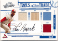 Lou Brock MLB 2005 Playoff Absolute Memorabilia Tools of the Trade Signature Jersey Bat Auto 09/25