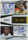 Jeff Teague / James Johnson NBA 09-10 Panini National Treasures Pen Pals Signature Auto 21/50