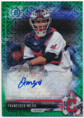 Francisco Mejia MLB 2017 Bowman Mega Box Green Refractor Signature Auto 20/99