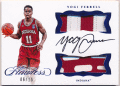 Yogi Ferrell NBA 17-18 Panini Flawless Collegiate Sapphire Signature Dual Patch Auto 06/15