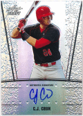 C.J. Cron 2011 Leaf Metal Draft Refractor Signature Auto 80/99