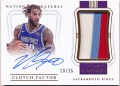 Willie Cauley-Stein NBA 17-18 Panini National Treasures Clutch Factor Signature Patch Auto 20/25