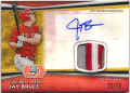 Jay Bruce MLB 2012 Bowman Platinum Gold Refractor Signature Patch Auto 23/50
