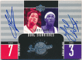 John Salmons / Gerald Wallace NBA 02-03 UD Inspirations RC Dual Signature Auto 1309/1600