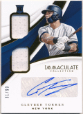 Gleyber Torres 2018 Panini Immaculate Colleciton RC Signature Jersey Auto 31/99