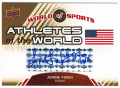 Jennie Finch 2010 UD World of Sports Athletes of the World Signature USA Auto