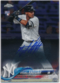 Miguel Andujar MLB 2018 Topps Chrome RC Signature Auto