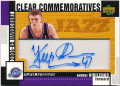 Andrei Kirilenko NBA 04-05 UD Hardcourt Clear Commemoratives Signature Auto