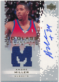 Andre Miller NBA 03-04 UD Glass Monumental Marks Signature Jersey Auto