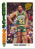 Fred Brown NBA 05-06 Topps Style 52 All-Time Fan Favorites Signature Auto