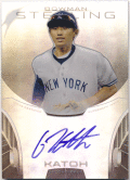 加藤豪将 MLB 2013 Bowman Sterling Refractor Signature Auto 016/150 Gosuke Katoh
