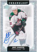 Mike Johnson NHL 18-19 UD Chronology Signature Auto