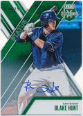 Blake Hunt 2017 Panini Elite Extra Edition Status Die Cut Emerald Signature Auto 20/25
