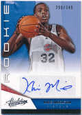 Khris Middleton NBA 2012-13 Panini Absolute RC Signature Auto 299/349