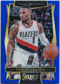 Damian Lillard NBA 2016-17 Panini Select Blue Prizm 287/299